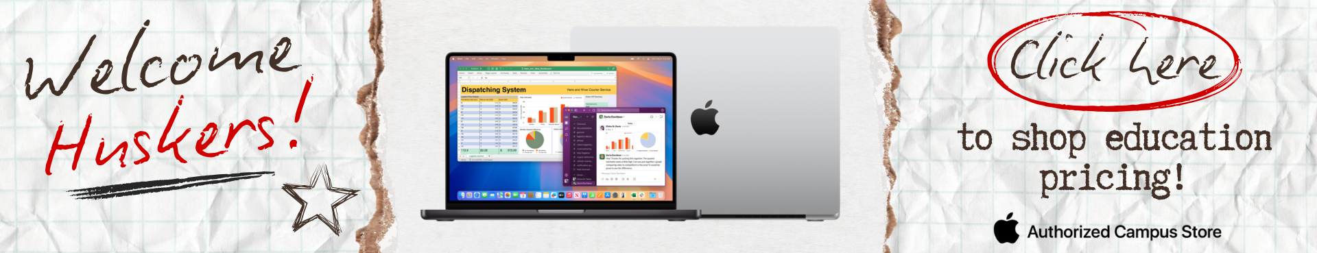 Welcome Huskers! Click here to shop education pricing! Authorize Apple Campus Store