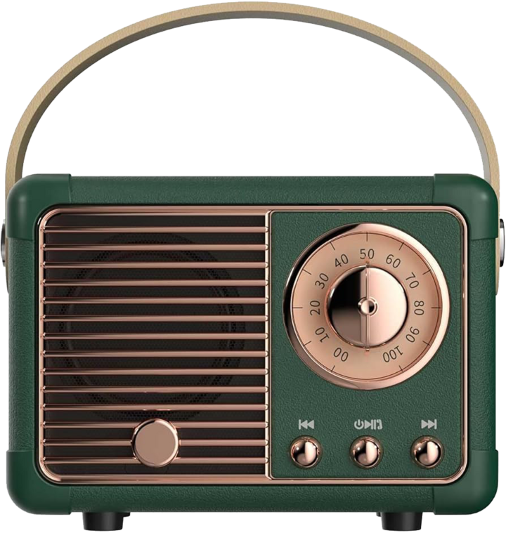 retro speaker green