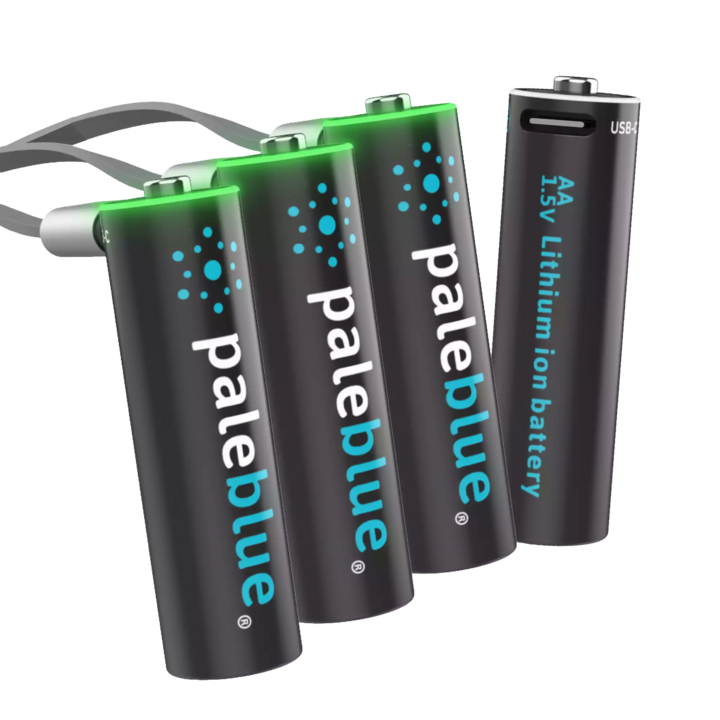 Paleblue Lithium Ion Rechargeable AA Batteries - 4 Pack