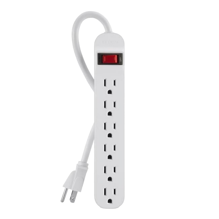 Belkin 6-Outlet Power Strip w/ 3ft. Cord - White