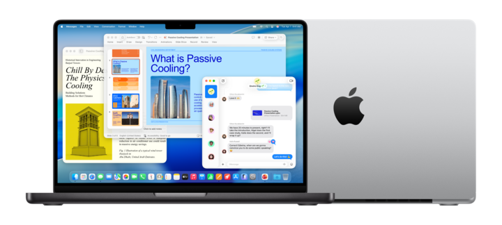 14 inch macbook pro space black facing the screen and 14 inch macbook pro silver facing away