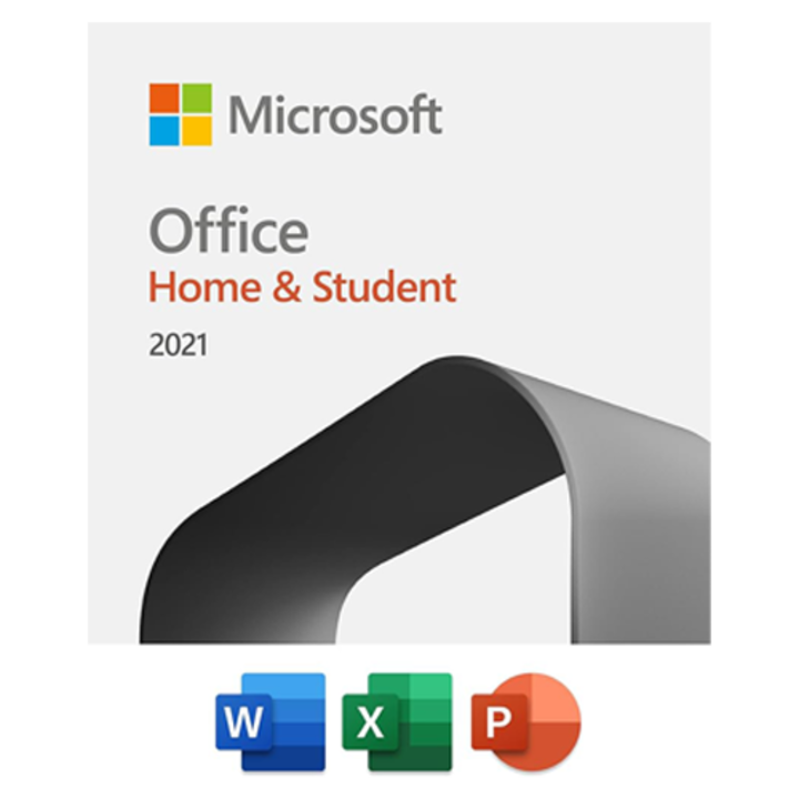 Microsoft Office Home & Student 2021, includes Word, Excel, and Powerpoint