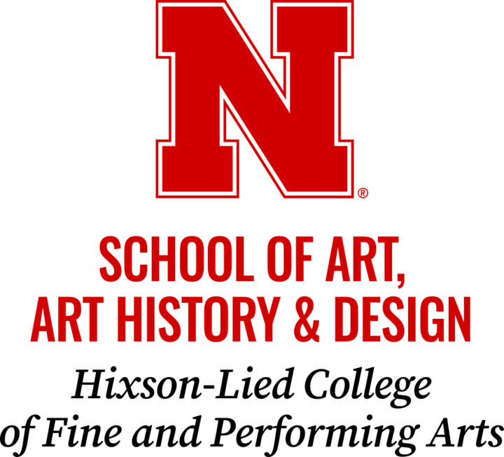 School of Art, Art History, & Design Hixson-Lied College of Fine and Performing Arts vertical lockup